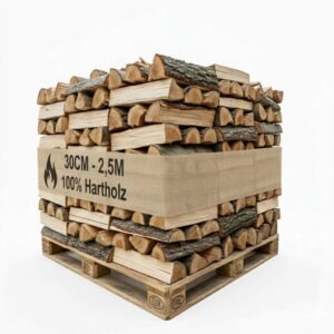 Brennholz 30 cm – Palette 2RM – 100% Hartholz