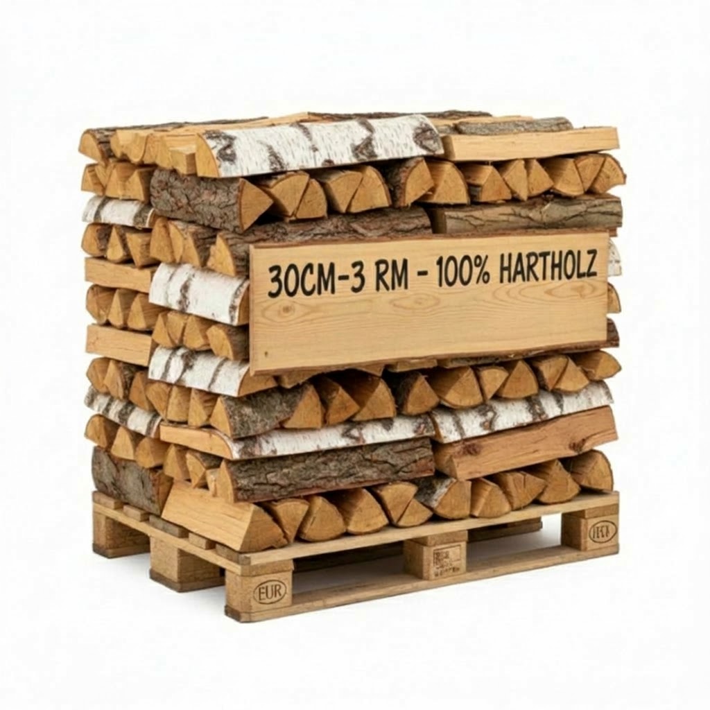 Brennholz 30 cm – Palette 3RM – Extra trocken