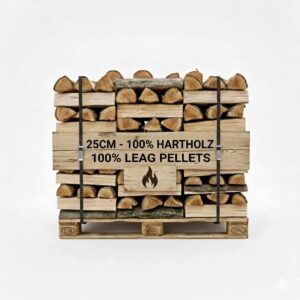 Brennholz 25 cm – Palette 1,8RM – Extra Trocken & Ofenfertig