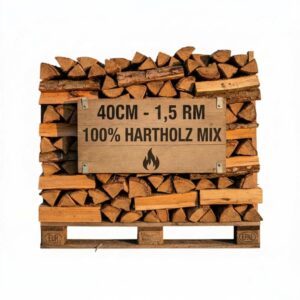 Brennholz 40cm - Palette 1,5RM - 100% Hartholz